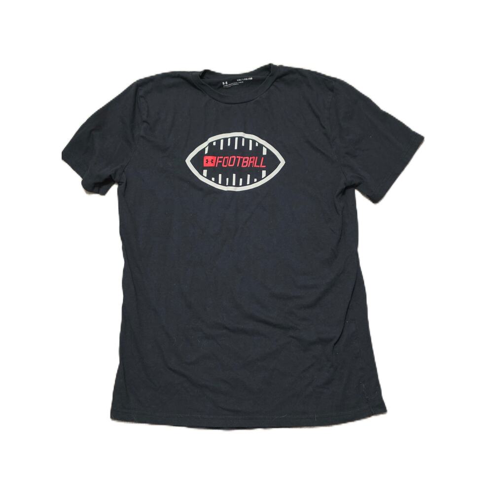 Under Armour Youth XL Football Graphic Tee – Black/Red – Excellent Condition